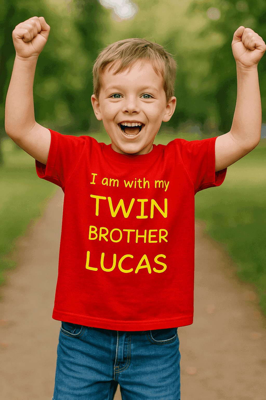 Kinder T-Shirt Zwillingsbruder mit eigenem Namen