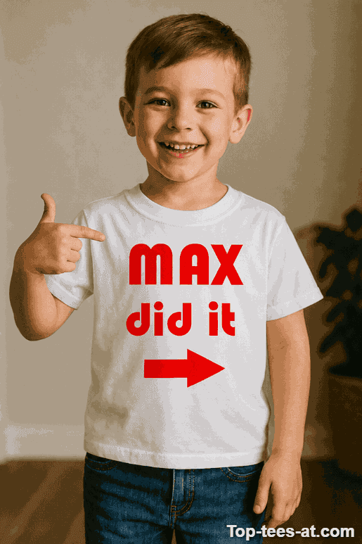 Kinder T-Shirt did it mit eigenem Namen