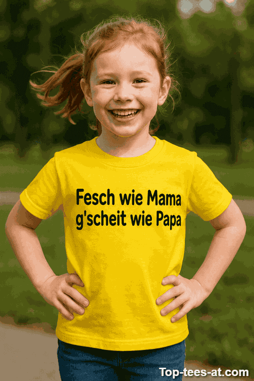 Kinder T-Shirt fesch wie Mama gscheit wie Papa