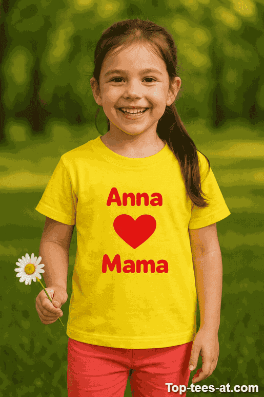 Kinder T-Shirt für Mama mit eigenem Namen