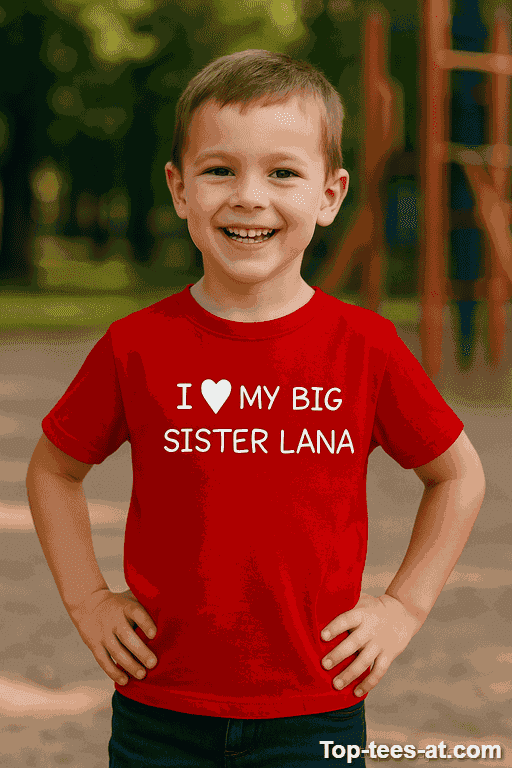 Kinder T-Shirt I Love Big Sister mit Namen