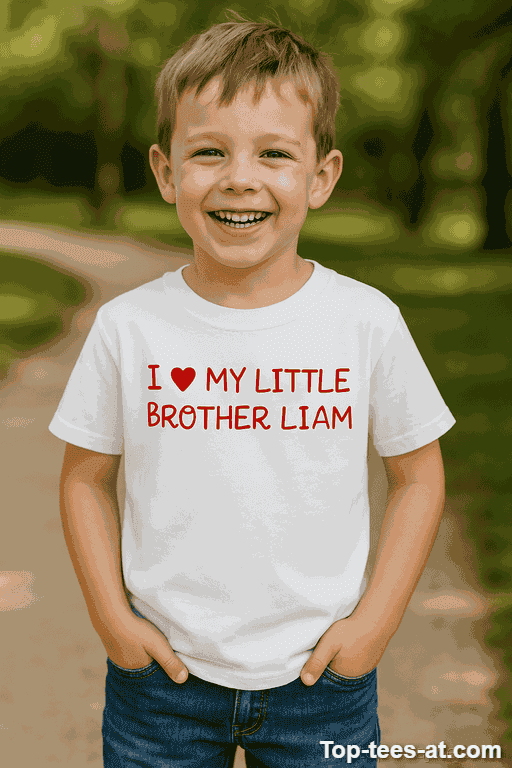 Kinder T-Shirt I love mit eigenem Namen