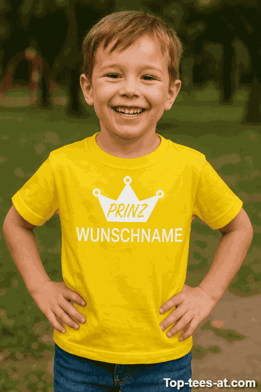 Kinder T-Shirt Prinz mit eigenem Namen