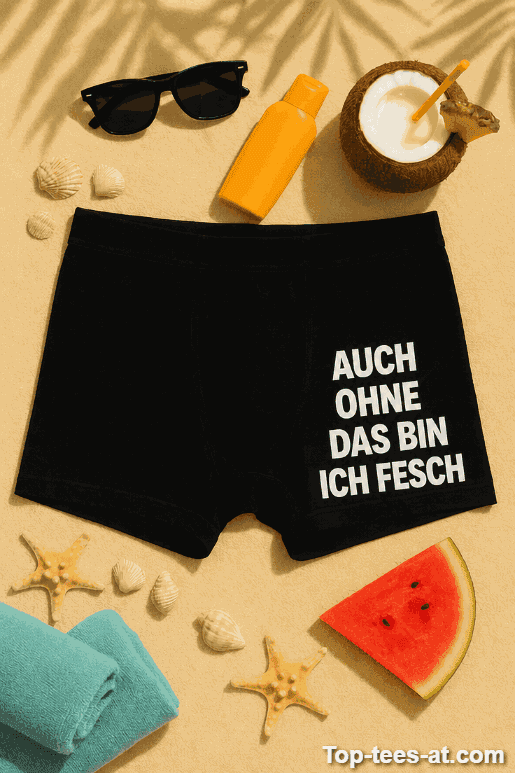 Lustige Boxershorts auch ohne das bin ich fesch