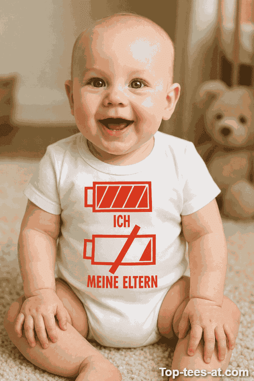 Lustiger Baby Body Batterie voll Eltern leer