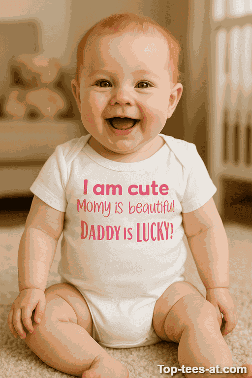 Lustiger Baby Body I am cute