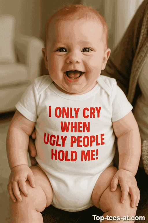 Lustiger Baby Body I only cry