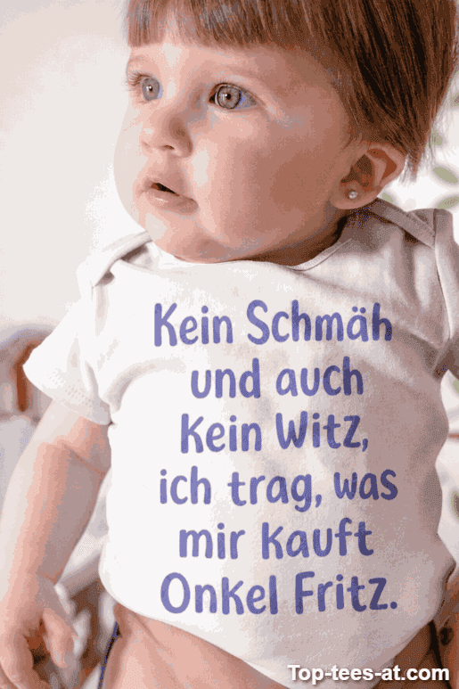 Lustiger Baby Body Kein Schmäh Onkel Fritz