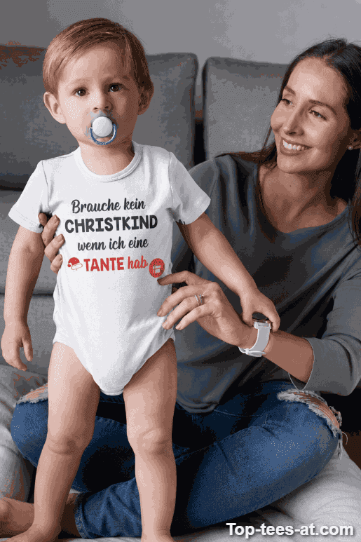 Baby-Body Tante statt Christkind – mit Wunschname