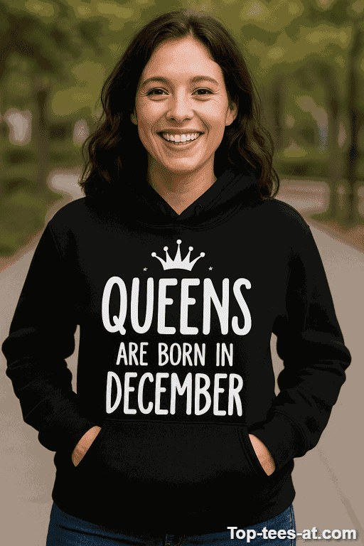 Hoodie Queens Are Born In – mit Wunschmonat