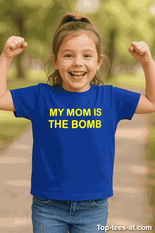 Lustiges Kinder T-Shirt My Mom Is The Bomb