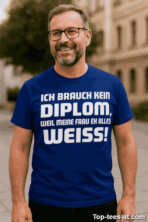 Lustiges T-Shirt brauche kein Diplom Frau weiß alles