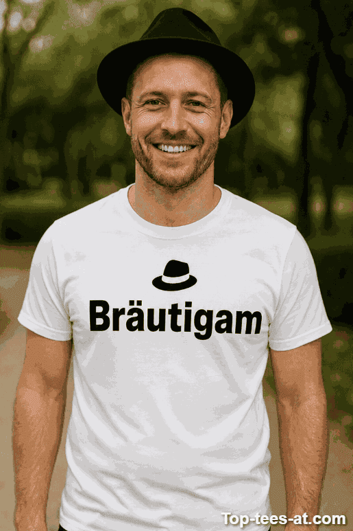 Lustiges T-Shirt Bräutigam mit Hut