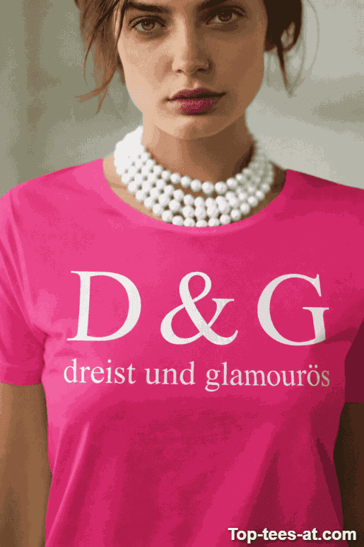 Lustiges T-Shirt D&G dreist und glamourös