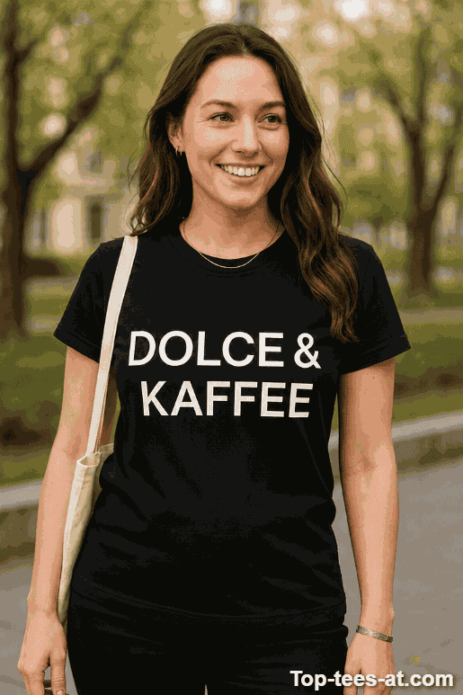 Lustiges T-Shirt Dolce und Kaffee