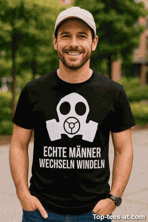 Lustiges T-Shirt Echte Männer wechseln Windeln