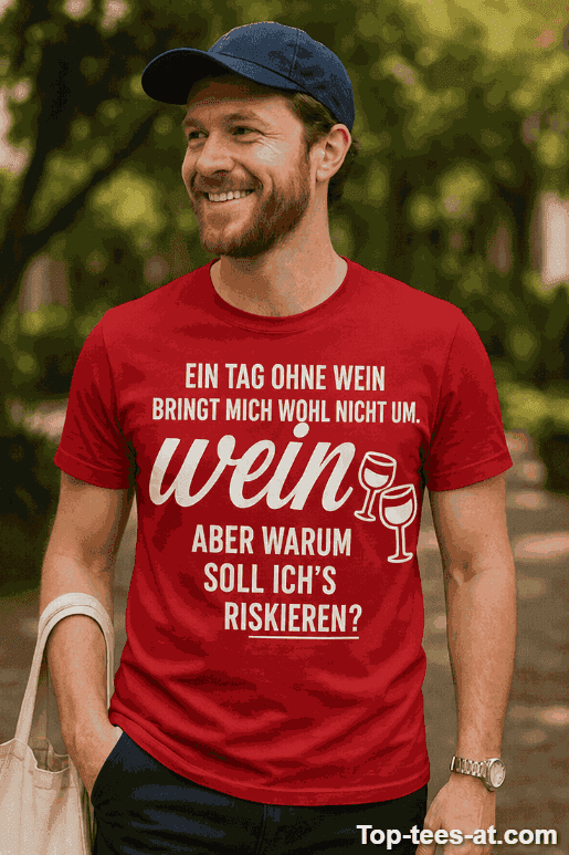 Lustiges T-Shirt Ein Tag ohne Wein Spruch
