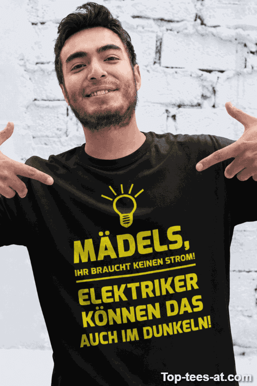Lustiges T-Shirt Elektriker auch im Dunkeln