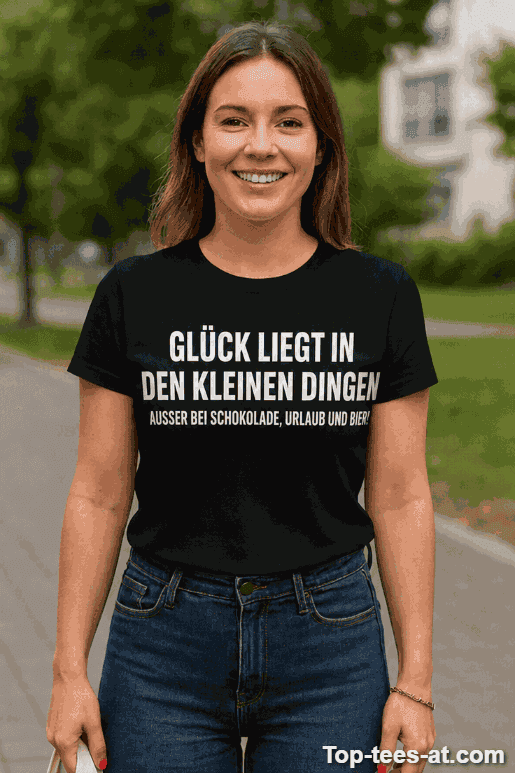 Lustiges T-Shirt Glück liegt in den kleinen Dingen