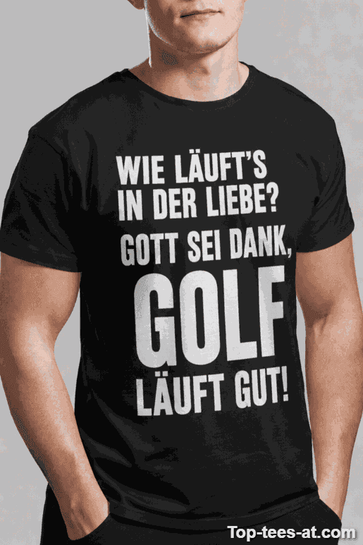 Lustiges T-Shirt Gott sei Dank Golf läuft gut
