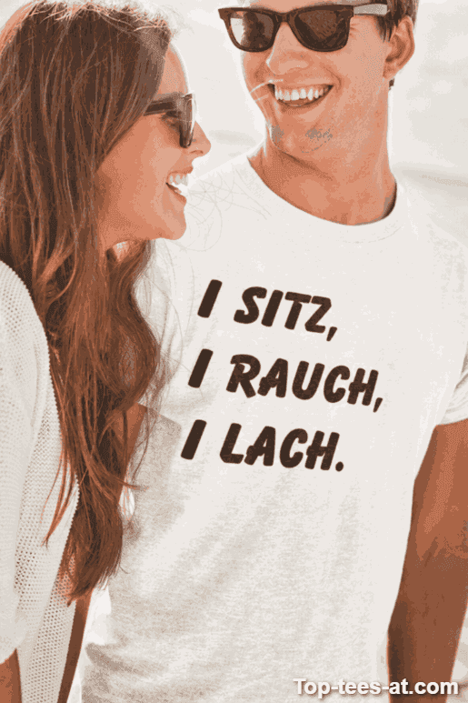 Lustiges T-Shirt I sitz i rauch i lach