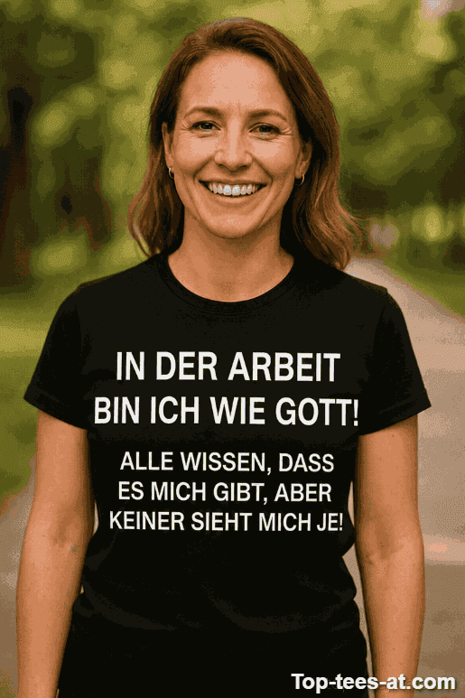 Lustiges T-Shirt in der Arbeit wie Gott