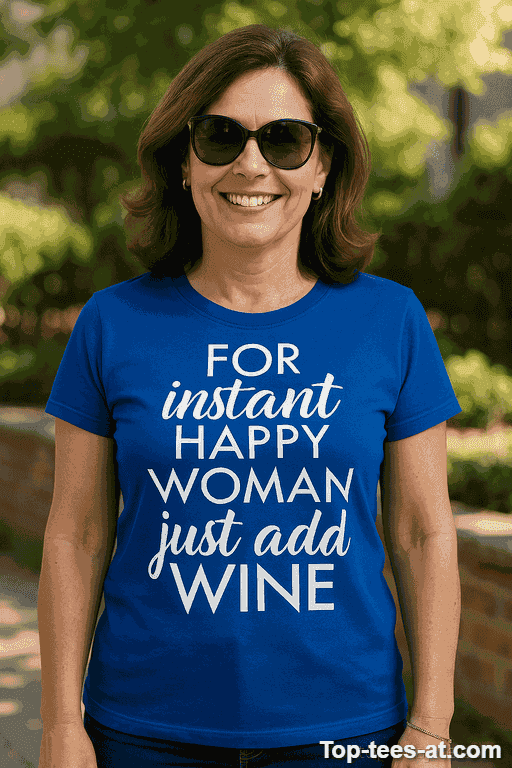 Lustiges T-Shirt Just Add Wine