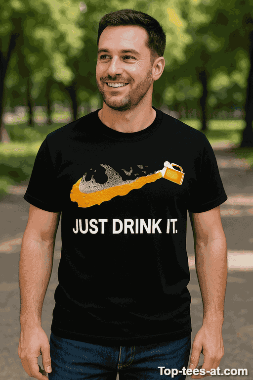 Lustiges T-Shirt Just Drink It Bier