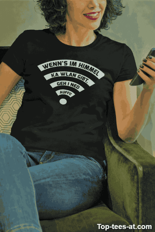 Lustiges T-Shirt Kein WLAN im Himmel