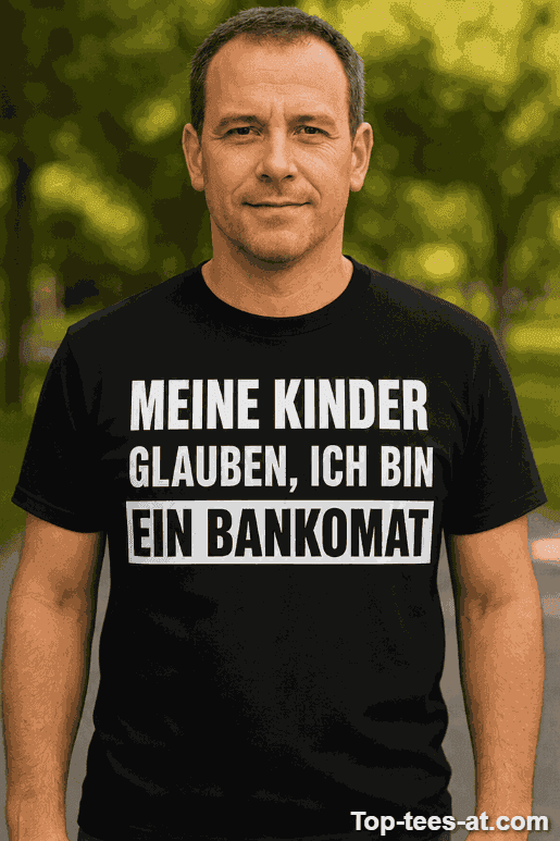 Lustiges T-Shirt Kinder denken ich bin Bankomat