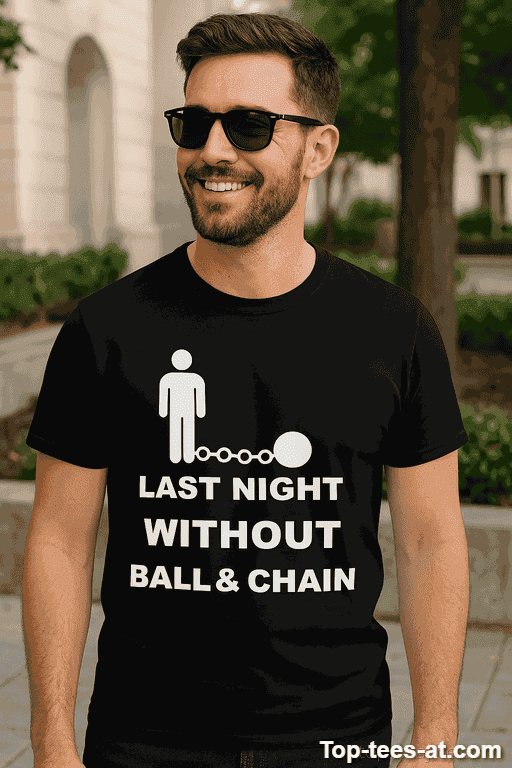 Lustiges T-Shirt Last Night Without Ball and Chain