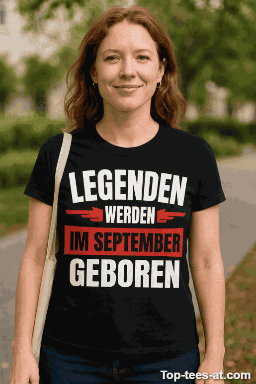 Lustiges T-Shirt Legenden werden geboren mit eigenem Monat