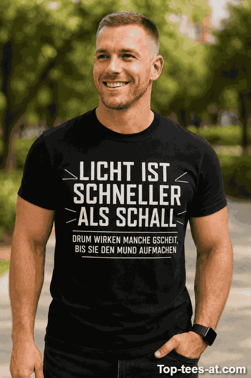 Lustiges T-Shirt Licht ist schneller als Schall
