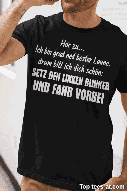 Lustiges T-Shirt Linker Blinker bitte