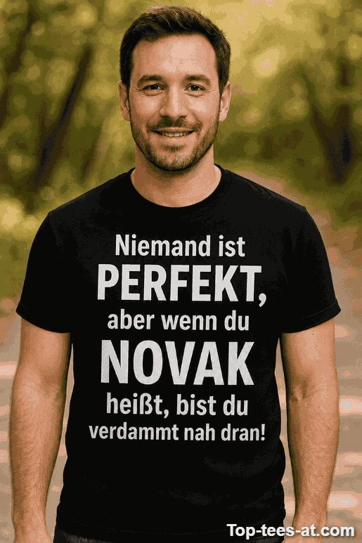 Lustiges T-Shirt Niemand ist perfekt mit eigenem Namen