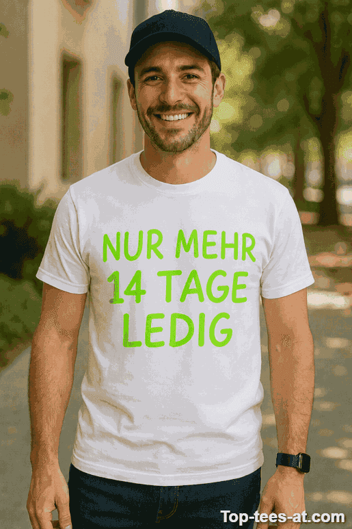 Lustiges T-Shirt Nur mehr 14 Tage ledig