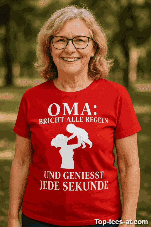 Lustiges T-Shirt Oma bricht alle Regeln – weiß