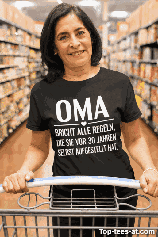Lustiges T-Shirt Oma bricht alle Regeln – pink