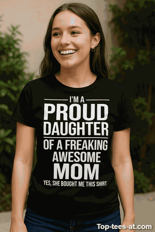 Lustiges T-Shirt Proud Daughter Awesome Mom