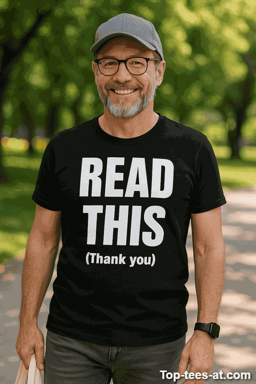 Lustiges T-Shirt Read This Thank You