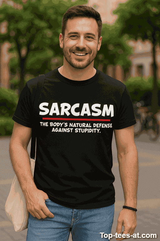 Lustiges T-Shirt Sarcasm Natural Defense