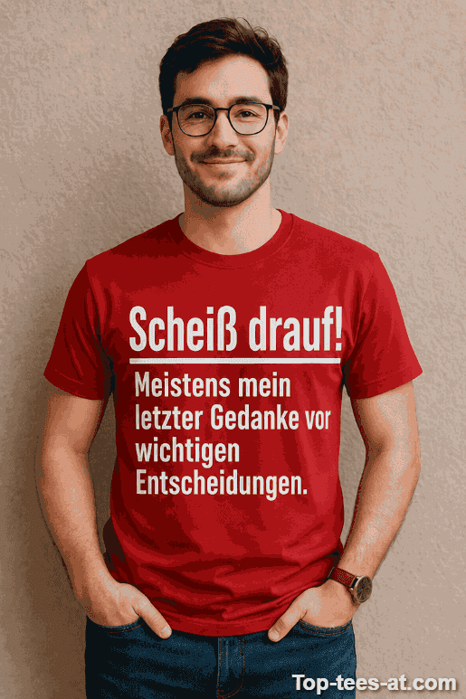 Lustiges T-Shirt Scheiß drauf letzter Gedanke