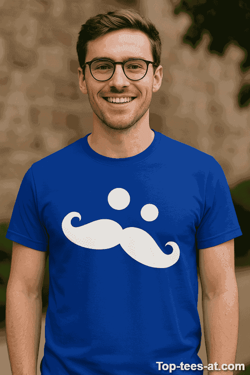 Lustiges T-Shirt Schnurrbart