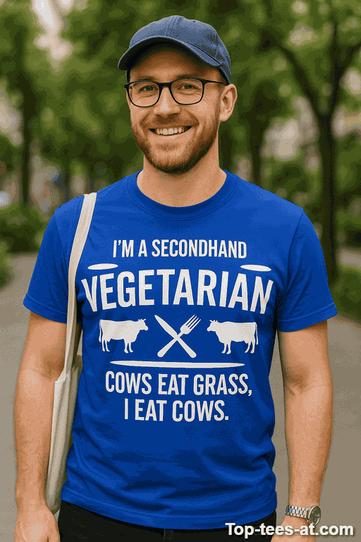 Lustiges T-Shirt Secondhand Vegetarier