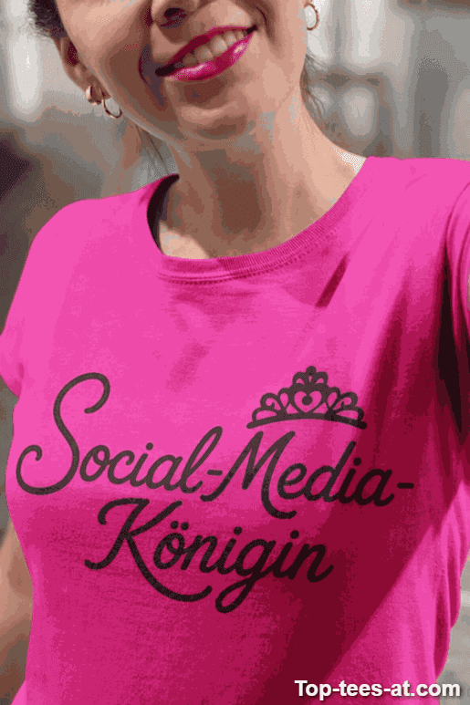 Lustiges T-Shirt Social Media Königin
