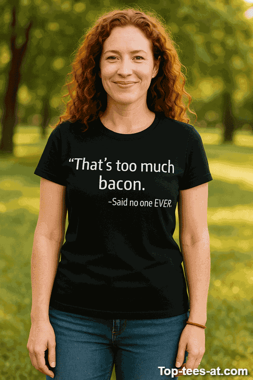 Lustiges T-Shirt Too Much Bacon