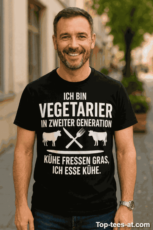 Lustiges T-Shirt Vegetarier in zweiter Generation