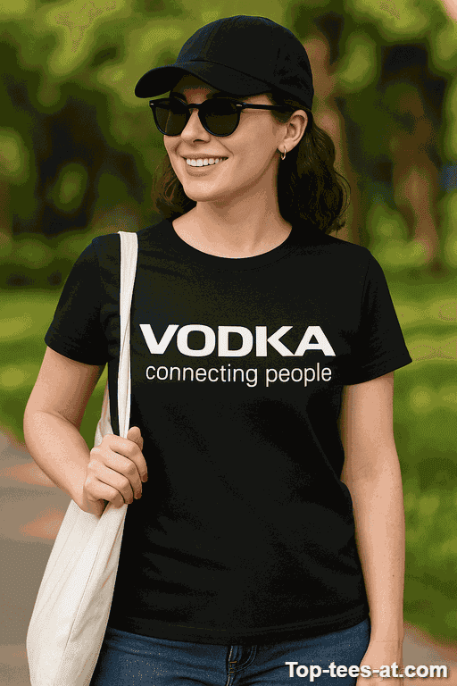 Lustiges T-Shirt Vodka Connecting People