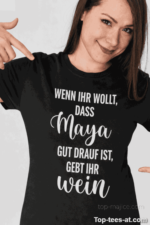 Lustiges T-Shirt Wein für gute Laune mit Namen