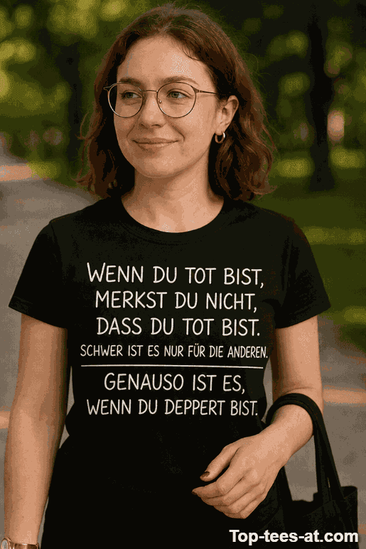 Lustiges T-Shirt Wenn du deppert bist